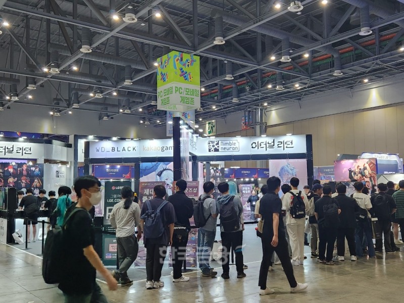 플레이엑스포 2024 이터널 리턴 부스 현장. / 사진=김재훈 기자