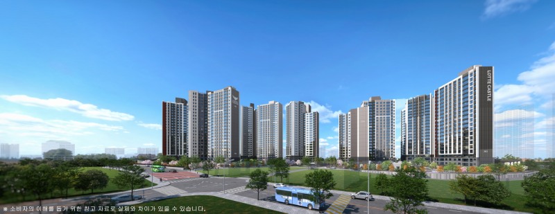 양정 롯데캐슬 프론티엘 단지투시도