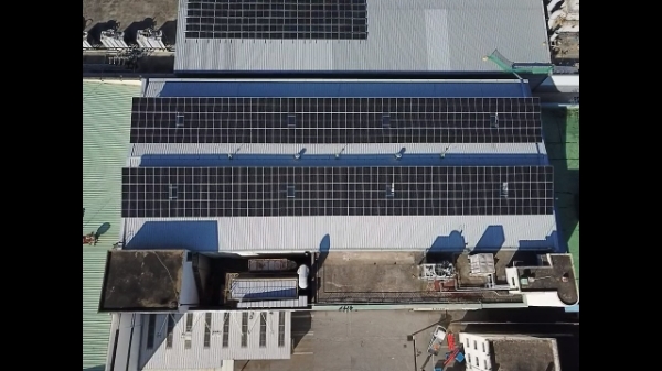 LG유니참 구미공장 태양광 패널. /사진=LG생활건강