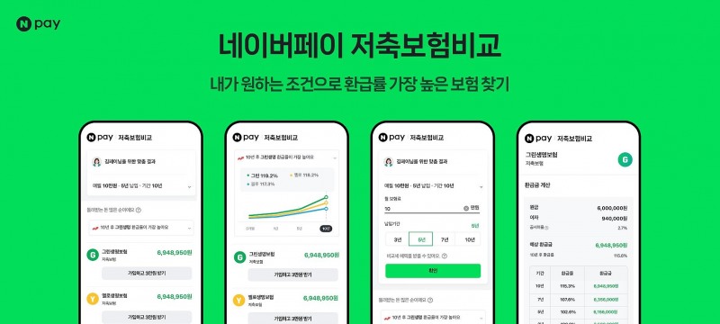 27일 오전9시부터 교보생명, 삼성생명, 한화생명과 네이버페이가 참여한 저축보험 비교 추천 서비스 이용이 가능하다./사진제공=금융위원회