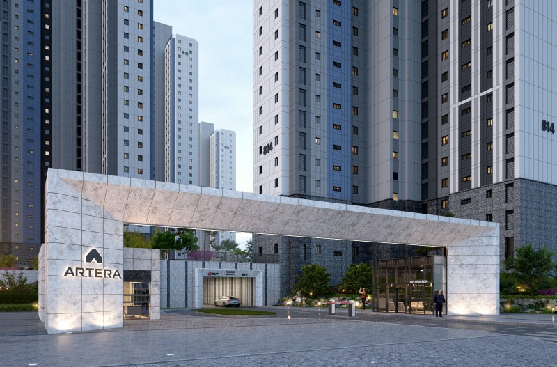 아테라 주출입구 외관 디자인 / 사진제공=금호건설