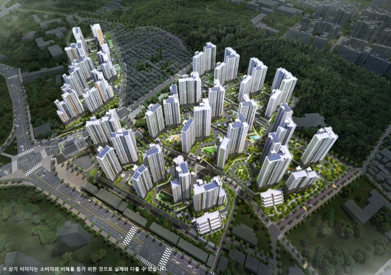 성남 산성1구역 '산성역 헤리스톤' 단지조감도 / 사진제공=대우건설