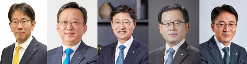 왼쪽부터 이재근 KB국민은행장, 정상혁 신한은행장, 이승열 하나은행장, 조병규 우리은행장, 이석용 NH농협은행. 사진제공=각 사
