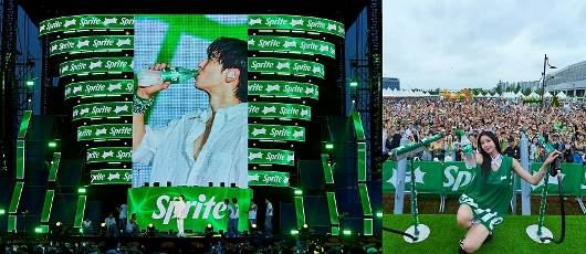 코카-콜라의 사이다 브랜드 스프라이트가 후원사로 참여하는 ‘워터밤 서울 2024’에 스프라이트 써머 모델로 활약 중인 차은우와 권은비도 출격했다. /사진=코카콜라 스프라이트