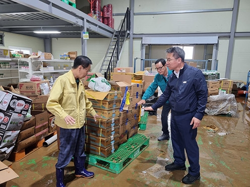 농협경제지주, 수해 지역 피해현장 점검