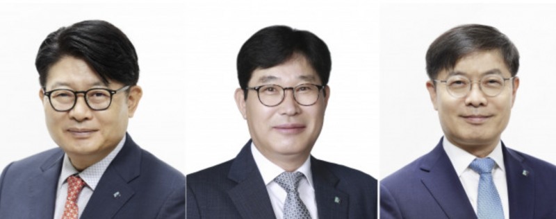 (왼쪽부터) 왼쪽부터 백상현, 김학필, 정성진 부행장 / 사진제공=IBK기업은행