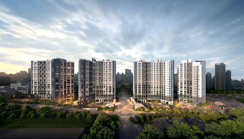 래미안 레벤투스 단지투시도