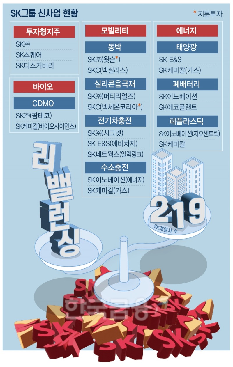 경쟁하듯 계열사 만들어…SK ‘리밸런싱(포트폴리오 재조정)’불렀다