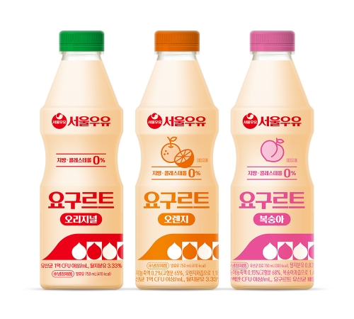 서울우유협동조합(조합장 문진섭)은 지방과 콜레스테롤 0%의 750mL 대용량 요구르트 3종 신제품을 6일 선보였다. /사진=서울우유협동조합
