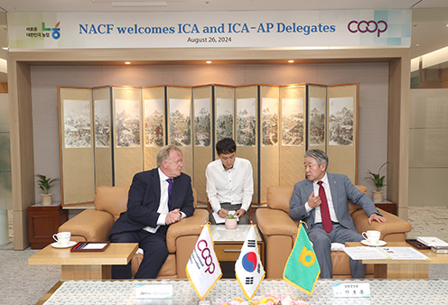 강호동 농협중앙회장, 국제협동조합연맹(ICA) 사무총장 접견