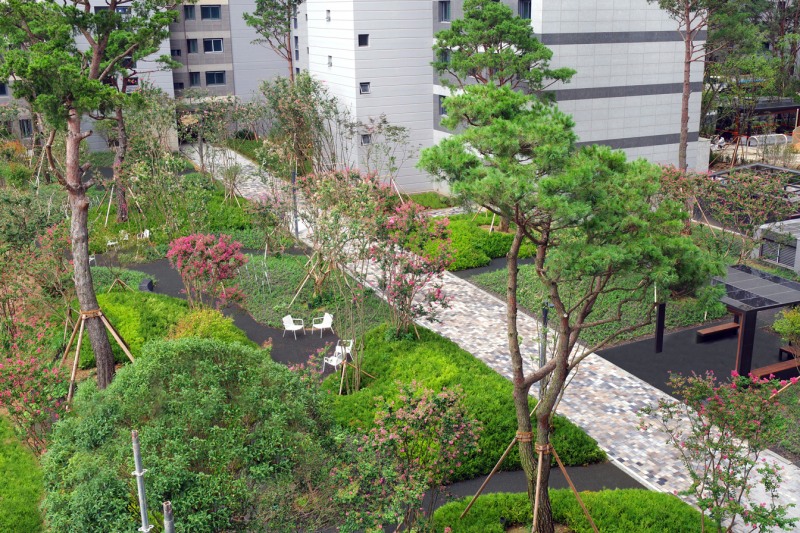현대건설 '올림픽파크 포레온' 사유원, slow garden./사진제공=현대건설