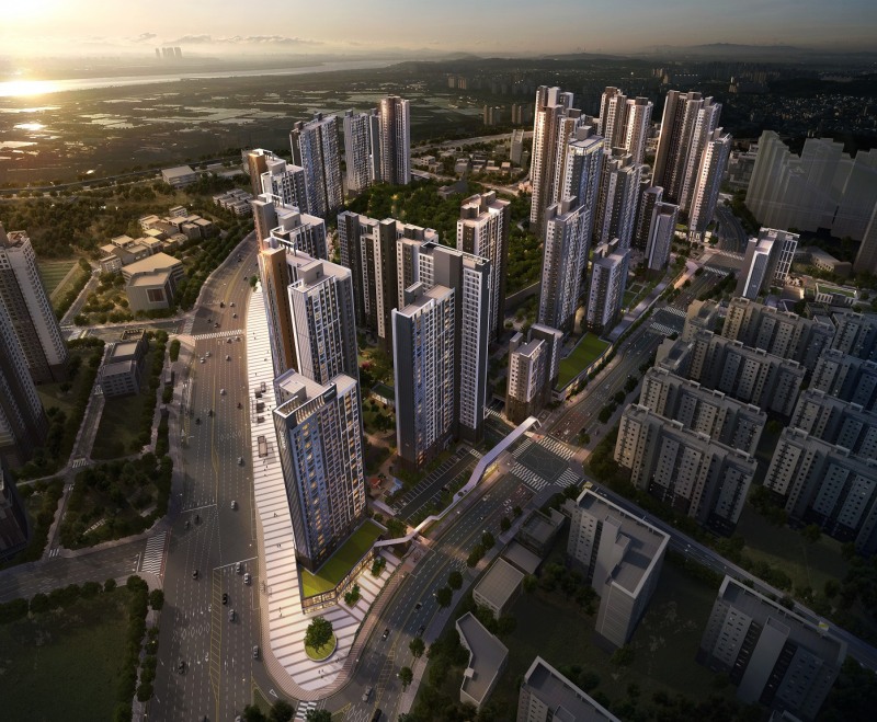 한강 수자인 오브센트 단지조감도 / 사진제공=한양