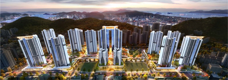 부산 괴정5구역 재개발 투시도./사진제공=현대건설