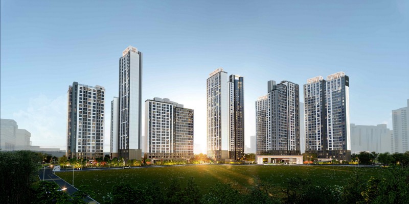 DL이앤씨 ‘아크로 베스티뉴’ 단지 투시도./사진제공=DL이앤씨