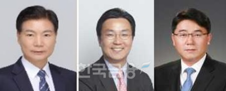 (왼쪽부터) 금융감독원 김병칠 신임 부원장, 서재완 신임 부원장보, 이승우 신임 부원장보./ 사진=금융감독원