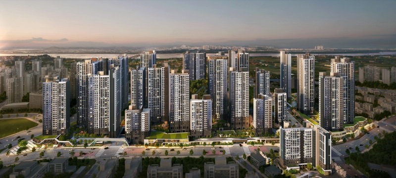 한강 수자인 오브센트 단지투시도 / 사진제공=한양