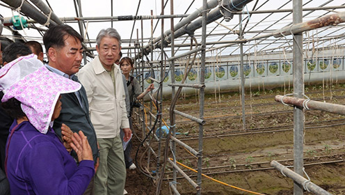 강호동 농협중앙회장, 가을폭우 피해현장 방문