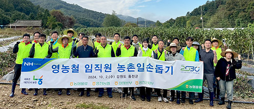 농협물류, 홍천 폭우 피해농가 수해복구 일손돕기 실시