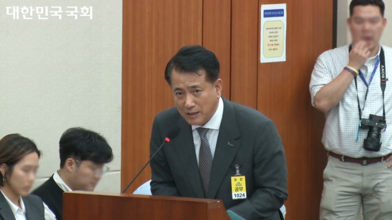 정길호 OK저축은행 대표가 국회 정무위원회 국정감사에서 발언하고 있다.(2024.10.10.)/사진 = 국회인터넷의사중계시스템
