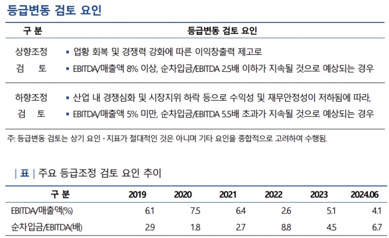 롯데하이마트 등급변동 검토 요인./출처=나이스신용평가