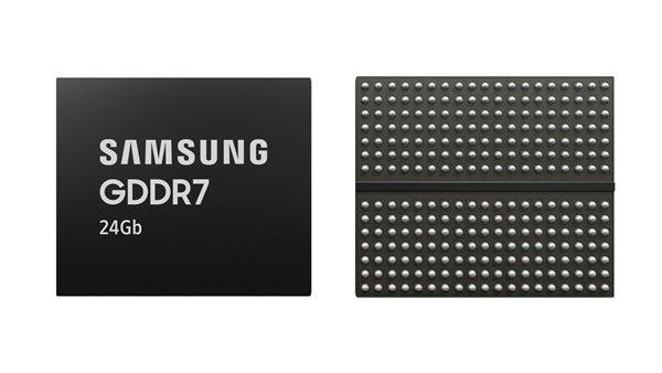 삼성전자가 업계 최초로 계발한 '24Gb GDDR7(Graphics Double Data Rate) D램. / 사진=삼성전자