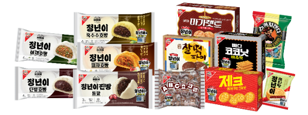 롯데웰푸드(옛 롯데제과)가 tvN 드라마 ‘정년이’와 콜라보한 한정판 제품들을 1일 선보였다. 극 중 주인공 ‘정년’과 동료간의 우정을 상징하는 간식인 ‘찐빵’ 신제품이 돋보인다. /사진=롯데웰푸드