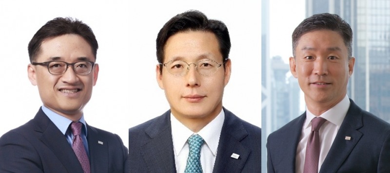 (왼쪽부터) 김미섭·허선호·이정호 미래에셋증권 부회장. / 사진제공= 미래에셋금융그룹