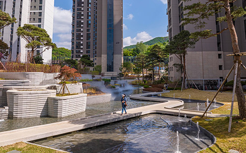 ▲ 개포자이 프레지던스 조경. 사진제공 = GS건설