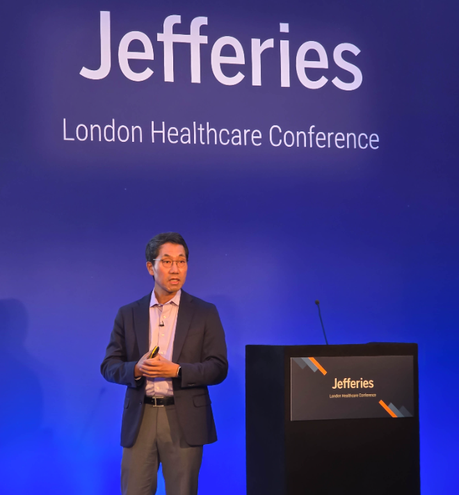 이동훈 SK바이오팜 사장이 20일 '제프리스 런던 헬스케어 컨퍼런스' 메인 세션 발표자로 올라 발표했다. /사진=SK바이오팜