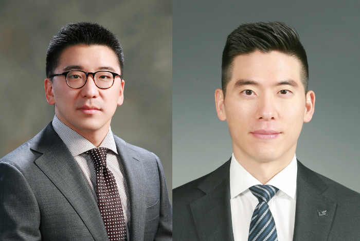 (왼쪽부터) 구본혁 예스코홀딩스 대표이사 부회장과 구동휘 LS MnM 신임 대표이사 부사장. /사진제공=LS그룹