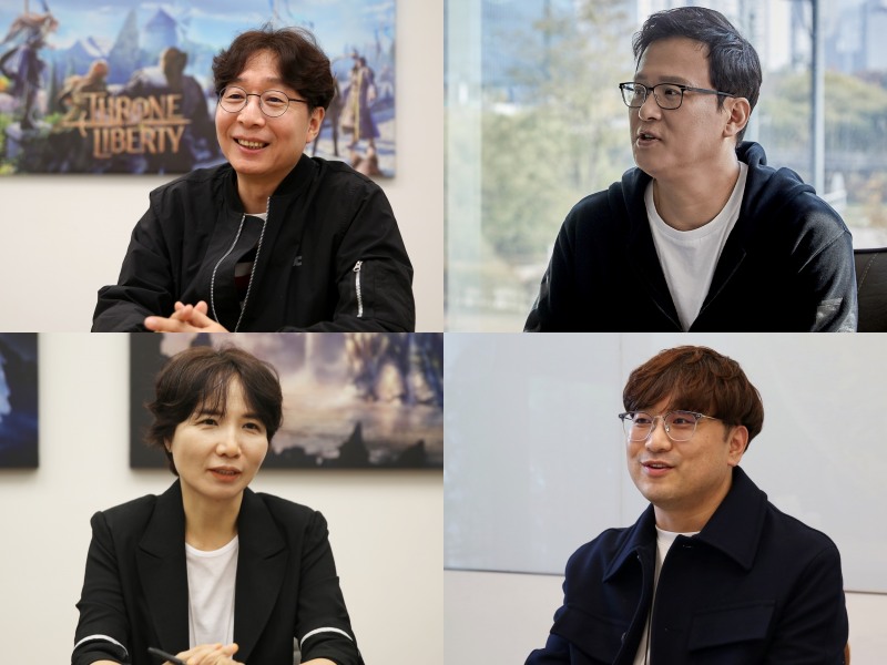 엔씨소프트신설 법인 대표 4인. (좌측상단부터 시계방향으로) 최문영 퍼스트스파크 게임즈 대표, 배재현 빅파이어 게임즈 대표, 서민석 루디우스 게임즈 대표, 이연수 엔씨 에이아이 대표. / 사진=엔씨소프트