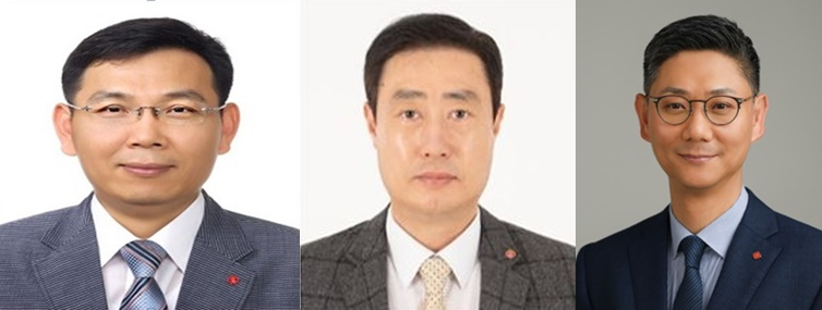 정호석 호텔롯데 대표이사, 김동하 롯데면세점 대표이사, 권오상 롯데월드 대표이사(왼쪽부터). /사진제공=롯데그룹