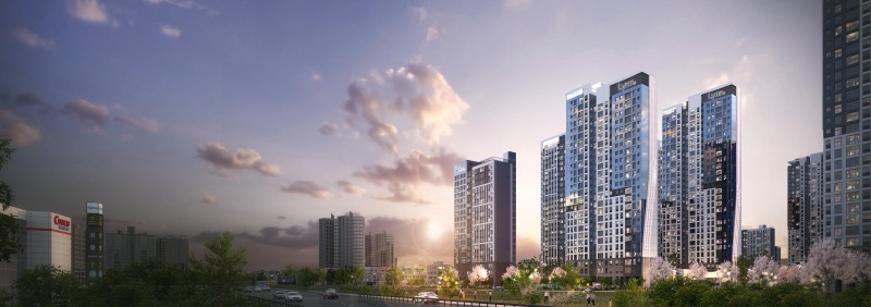 상봉역4구역 가로주택정비사업 'Lynn.에디션514' 단지투시도 / 사진제공=우미건설