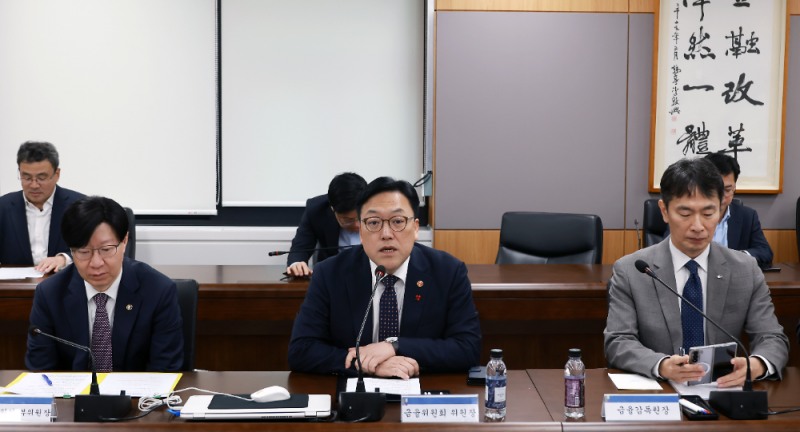 김병환 금융위원장(가운데)이 4일 오전 서울 종로구 정부서울청사에서 금융감독원장, 금융공공기관 등 유관기관장 및 금융협회장들과 금융상황점검회의를 개최해 시장상황을 점검하고 향후 대응과제에 대해 논의했다. / 사진제공= 금융위원회(2024.12.04)