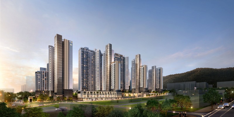 DL이앤씨, 아크로 리츠카운티 단지 투시도./사진제공=DL이앤씨