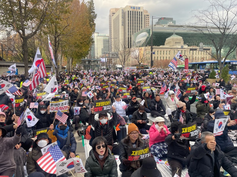 자유통일당, ‘불법·사기 탄핵 저지’ 집회…“예비 범죄인 이재명 퇴진이 먼저”