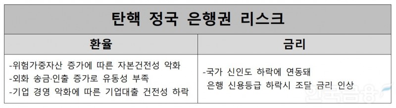 탄핵 정국 은행권 리스크