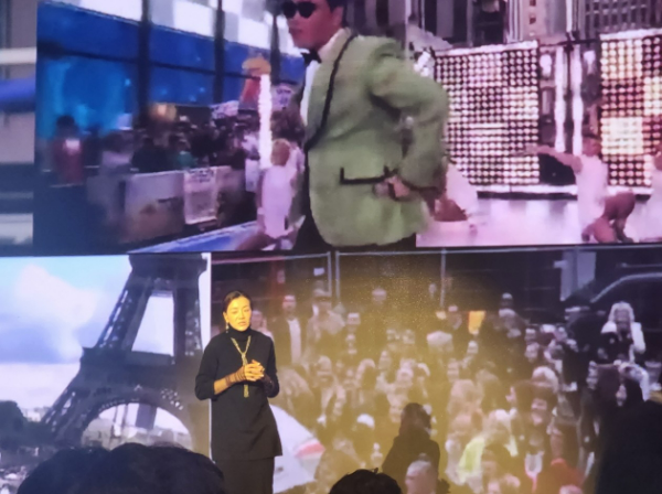 조현민 한진 사장이 10일 서울 드래곤시티호텔에서 열린 '한진 언박싱데이 2024'에서 기조 연설을 하고 있다. /사진=손원태기자