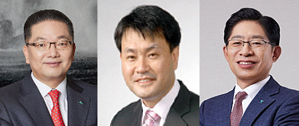 (왼쪽부터) 이호성 하나은행장 후보, 성영수 하나카드 사장 후보, 강성묵 하나증권 사장