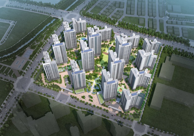 탕정 푸르지오 센터파크 단지조감도 / 사진제공=대우건설