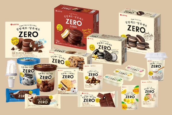 롯데웰푸드(대표 이창엽)의 무설탕·무당류 브랜드 ‘제로(ZERO)’가 누적 매출 1000억 원을 돌파했다고 14일 밝혔다. /사진=롯데웰푸드