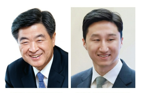 ▲권오갑 HD현대 회장과 정기선 HD현대 수석부회장