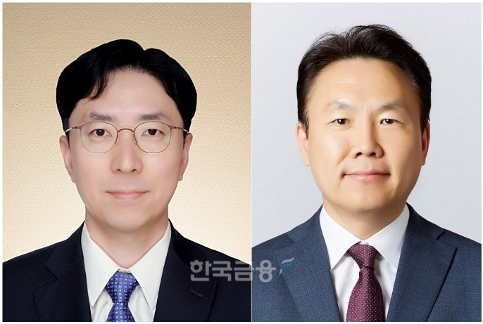 박준규 자산운용부문장 부사장(왼쪽), 이완삼 경영지원실장 부사장./사진=한국금융 DB