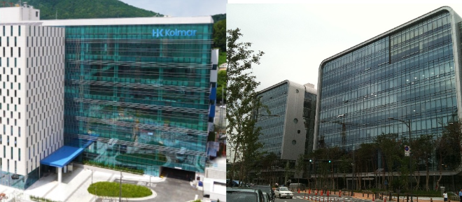 한국콜마(왼쪽)와 코스맥스. /사진제공=각 사