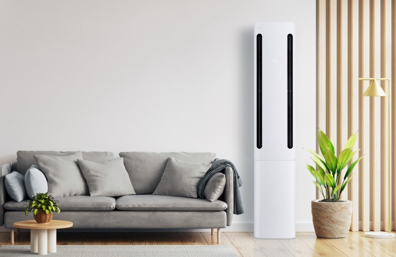 LG전자가 'AI 바람', 'AI 건조' 등 공감지능(AI)을 적용한 스탠드 에어컨 '휘센 쿨' 신제품을 선보이며, AI 냉방 경험을 확대한다. / 사진=LG전자