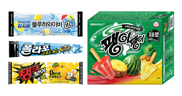 해태아이스가 신제품 4종을 출시해 제로 라인업을 확대한다고 17일 밝혔다. /사진=해태아이스
