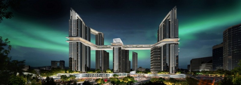 HDC현대산업개발이 제안한 용산 정비창전면 제1구역 조감도./사진제공=HDC현대산업개발