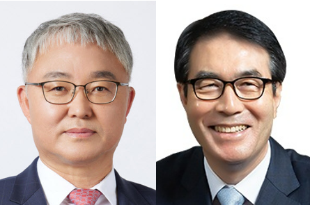 오승현 HD현대인프라코어 대표이사(왼쪽)와 최철곤 HD현대건설기계 대표이사. /사진제공=HD현대사이트솔루션