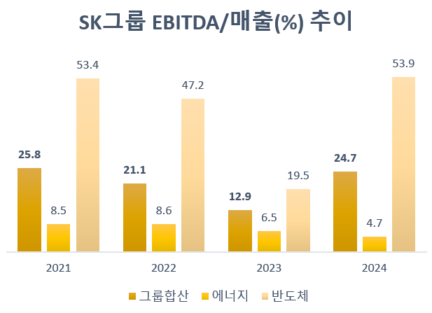 에너지=SK이노, SKC, SK가스, SK케미칼, SK어드벤스드. 반도체=SK하이닉스, SK실트론. 자료=한국신용평가 data package