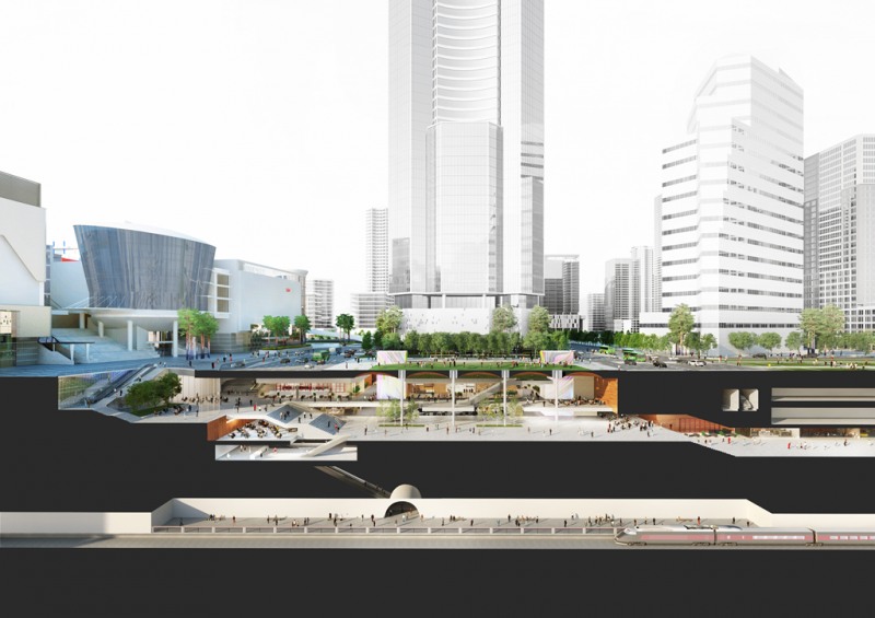 HDC현대산업개발은 지하철 1호선, 4호선, 신분당선, GTX-B를 연결하고, 용산역 전면공원 지하를 복합 개발하는 대형 프로젝트인 용산 게이트웨이 개발사업을 진행 중이다. / 사진제공=HDC현대산업개발